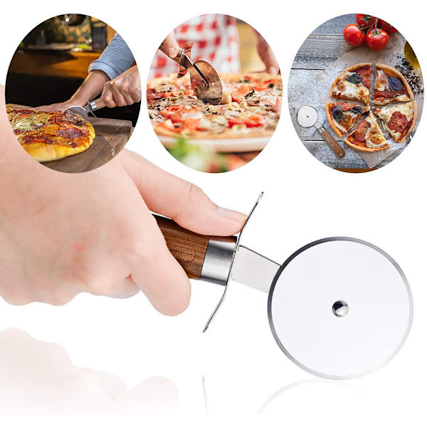 Rostfri pizzaskärare Hjul Kökspizzaskärare med