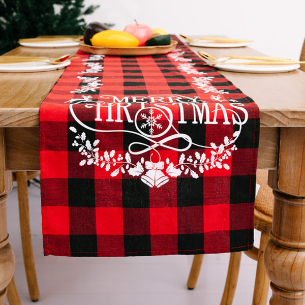 Christmas Table Runner Burlap Rustic Christmas Runner for Table