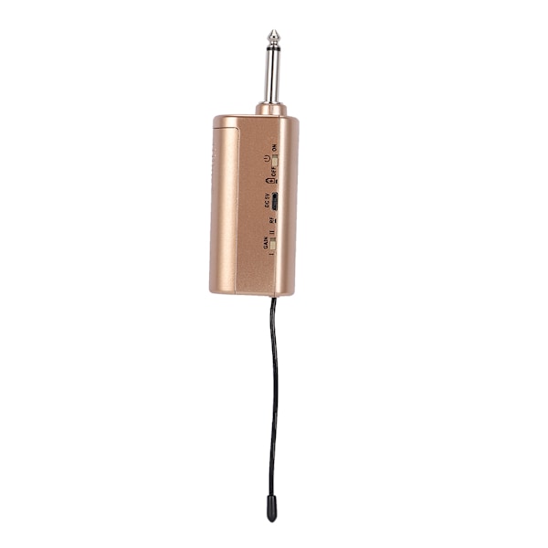 600mhz-700mhz UHF Handhållen Trådlös Mikrofon med Mini Bluetooth-Mottagare Guld