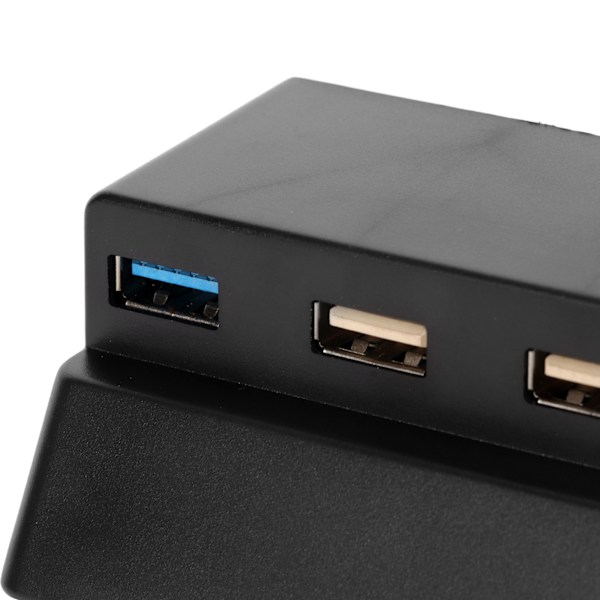 för PS4 Slim Spelkonsol Hub Plug and Play Höghastighets Spelkonsol USB-hubb med Indikatorlampa