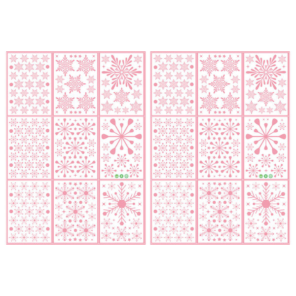 2 Sets Multi-color Static Snowflake Window Glass Stickers