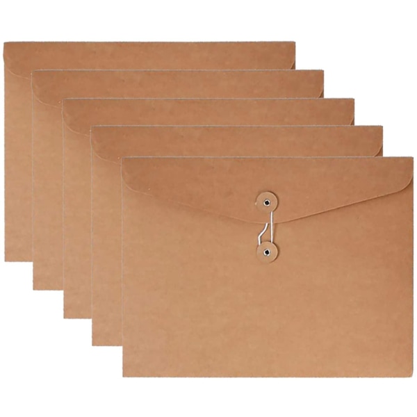 Kraft String Envelope File Folder Project Pockets File Jacket