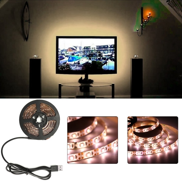 LED-TV-bakgrundsbelysning med USB-hyllbelysning TV-bakgrundsbelysningsremsa