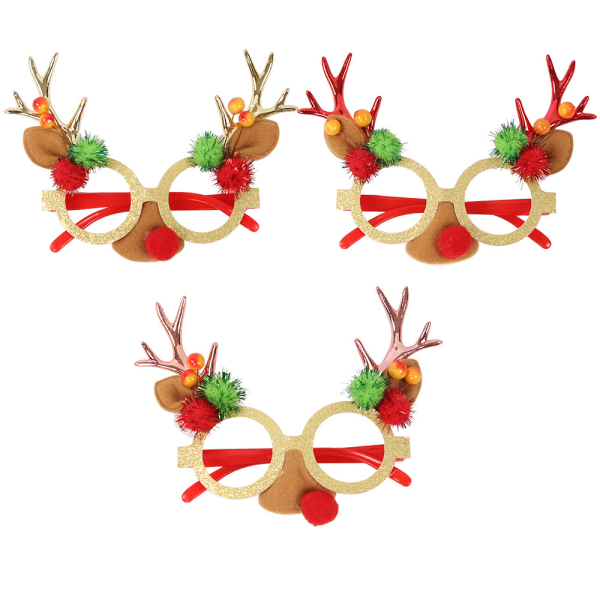 Christmas Elk Antlers Glasses Frame Reindeer Horn Glasses Frame