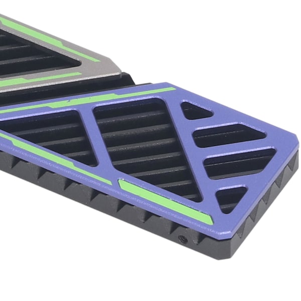M.2 2280 SSD Kylfläns Aluminiumlegering Snabb Värmeavledning M.2 2280 SSD Kylare med Silikonplatta för Stationär Dator
