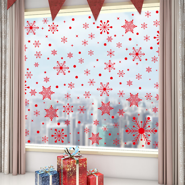 2 sets of multi-color optional static snowflake window glass