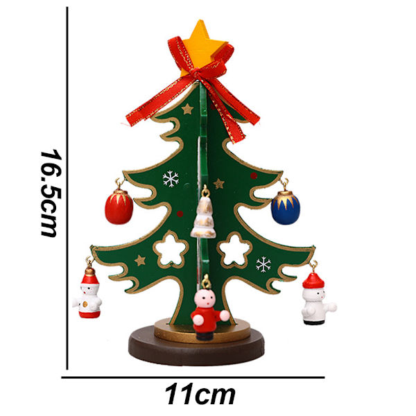 Funny Desktop Wooden Christmas Tree Decor Christmas Toy Set