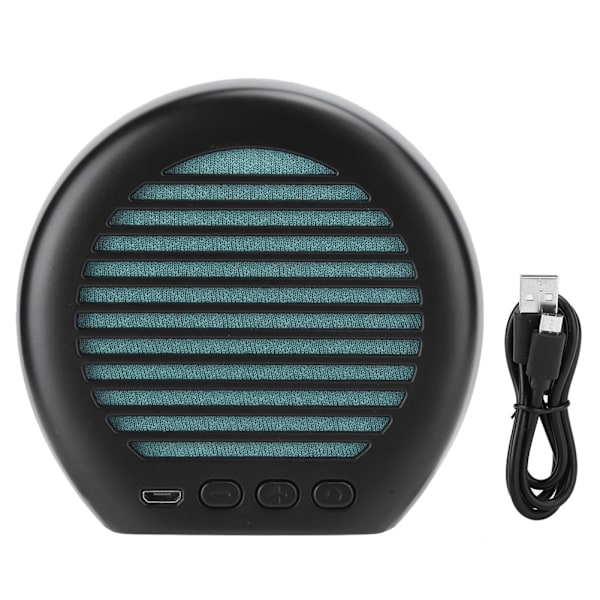 5.0 Trådlös Bluetooth Högtalare Vattentät Mini Portabel med LED-Ljus Svart SuppliesSvart