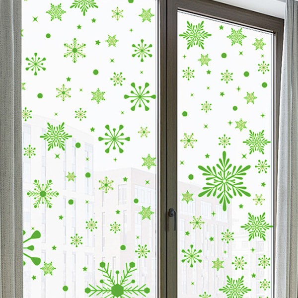 2 Sets Multi-color Static Snowflake Window Glass Stickers