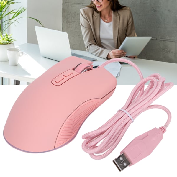 Trådbunden Mus RGB Bakgrundsbelysning 4 Nivåer Justerbar DPI Ergonomisk Bekväm Grepp Spelmus