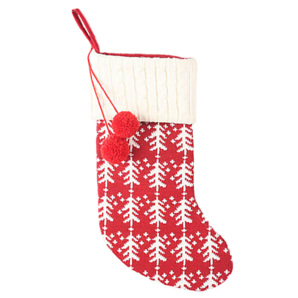 Christmas decorations wool stockings red and white elk gift bag