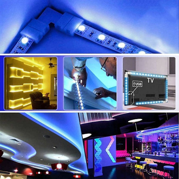 54 st 3528/2835 8 mm 2-stifts RGB LED-remsanslutningskabel