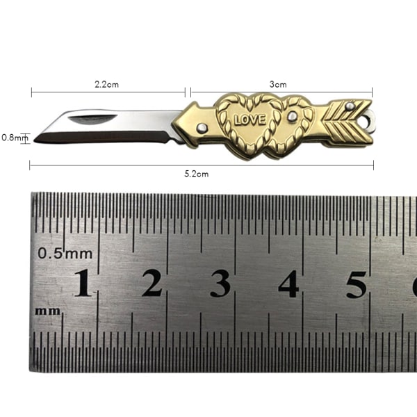 Mini fickplånbok Hjärtformad design Fällbar skärare Taktisk