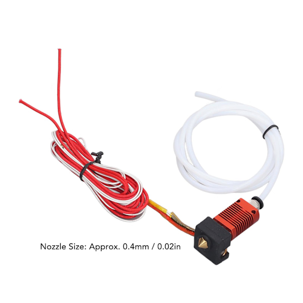 3D-skrivar Hotend Extruder MK8 24V 50W 0.4mm Munstycke Huvud Hot End för CR 10-serien
