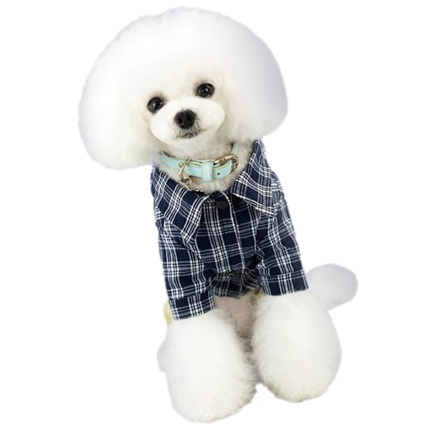 Små Hundkläder 4-bent Hunddräkt Knappdesign Vår Sommar Husdjurskläder för Hem Vardag Khaki L