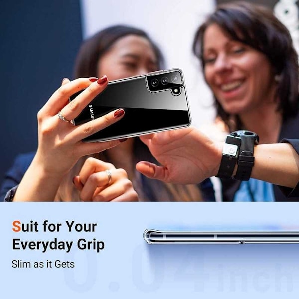 Samsung S22 Plus Stöttåligt Genomskinligt Skal Simple Transparent