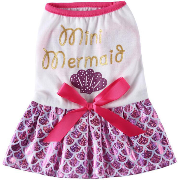 Sweet Puppy Dog Princess Dresses Mermaid Skirt Dress for Dog