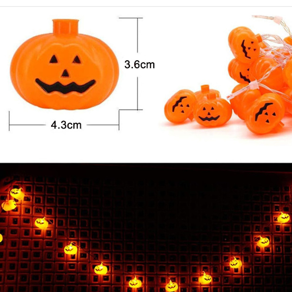 Halloween Decor Pumpkin String Lights, Solar String Light,6m 30