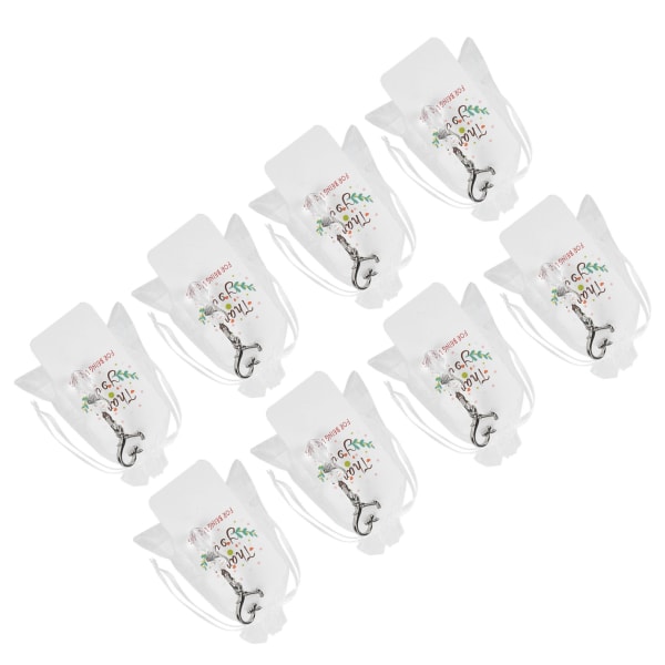 20PCS Nyckelring Presentuppsättning med Nyckelring Presentpåsar Kort för