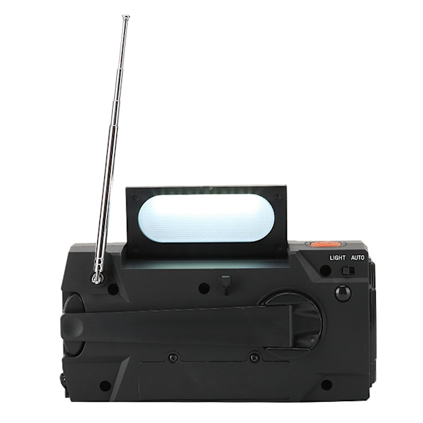 MD‑090P Solardriven Handvevsficklampa Radio Alarm USB-laddning FM/AM/NOAA Vågband OrangeEU Version