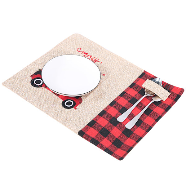 Cartoon Placemat Linnedukning Mat Jul Dekorationer