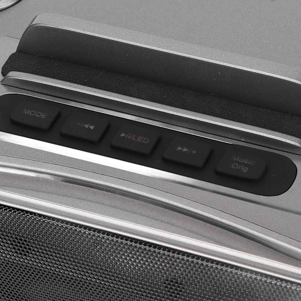 Kompakt Portabelt PA-system, Silver Svart Rikt Gränssnitt Med Bluetooth-läge U Disk Uppspelning För Karaoke Bröllopsfest Undervisning Föreläsning