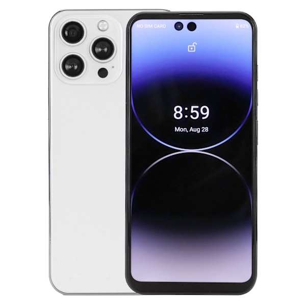 Olåst Smartphone 4G 6,7 tum IPS HD-skärm 8GB RAM 256GB ROM 16MP Front 32MP Bakre Kamera Ansiktsigenkänning Mobiltelefon för Android 12 100 till 240V