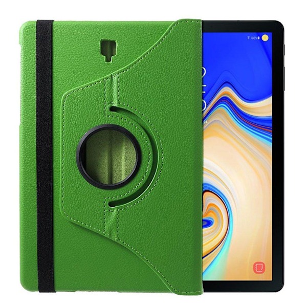Samsung Galaxy Tab S4 skyddsfodral plast syntetläder stående litchi textur - Grön Grön