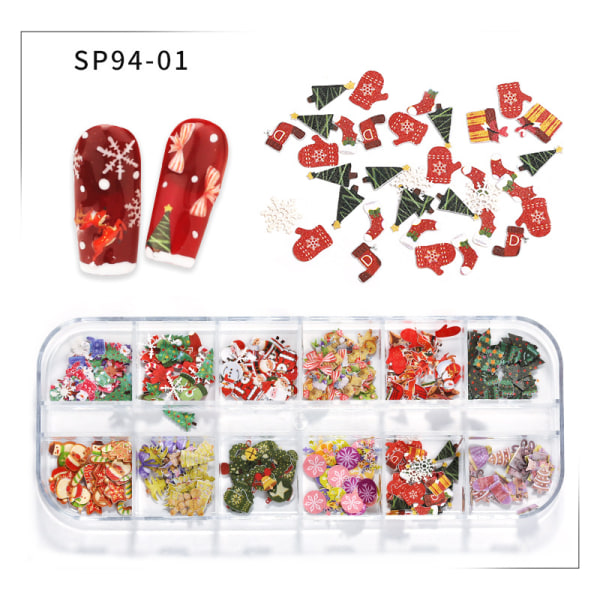 Nail Christmas Nail Art Flakes，Christmas Nail Stickers Decals