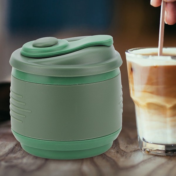Hopfällbar kaffekopp i silikon, bärbar drickskopp för utomhusbruk