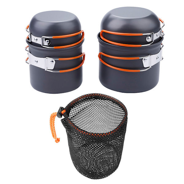 4 st/set Utomhus Bärbar Resa Camping Picknick Köksredskap Grytor