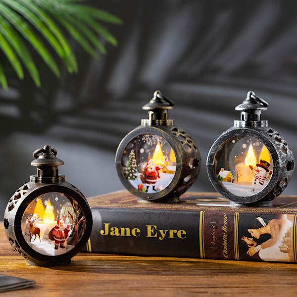 Green Tree Christmas Deco Flameless Flickering Candles with