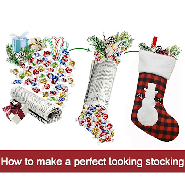 Christmas Stockings 1 Pack，Decorations Hanging Ornament for