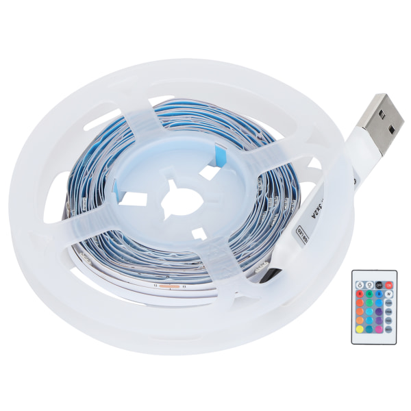 3Meter 5050 LED-chip RGB-remsa USB 54LED fjärrkontroll