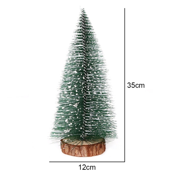 Mini Christmas Trees, Trees with Wood Base, Xmas Tabletop Trees