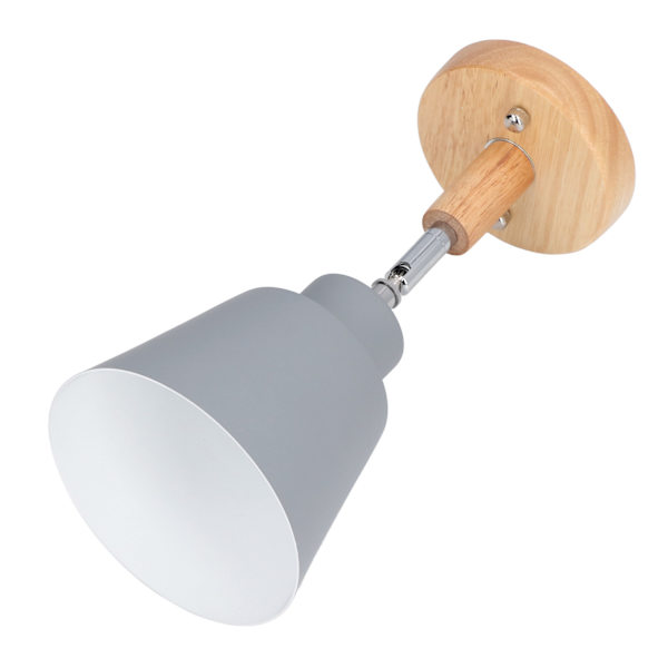 Vägglampor Modern Minimalistisk Stil Trä Konst Dekorativ Grå Vägglampa med Stickkontakt för Barrum 100 till 240V