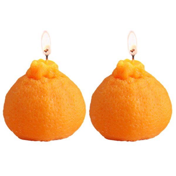 2 simulerade härliga fruktljusdoftpresenter apelsinljus