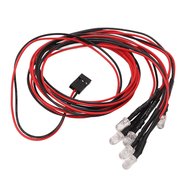 RC Bil LED Ljus Kit, Ideal Ersättning för 1/10 Skala Modeller Med Premium Material, Lätt Att Använda, Silver Metall Lampskärm för Autentiskt Utseende