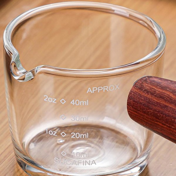 Glas Mjölk Kopp Glas Mätkopp med Handtag Klar Skala
