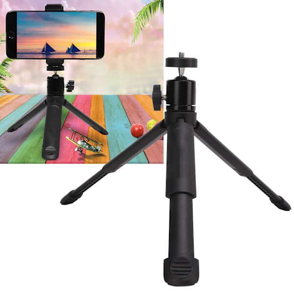 KINGJOY Bordsstativ 2 Sektioner Infällbart Mini-stativ för Livestreaming Telefon Kamerastativ