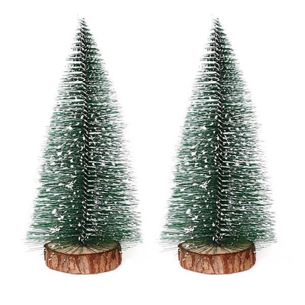 Mini Christmas Trees, Trees with Wood Base, Xmas Tabletop Trees