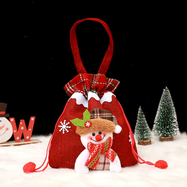 Christmas Bags Xmas Gift Drawstring Bag for Candy Apple Bags