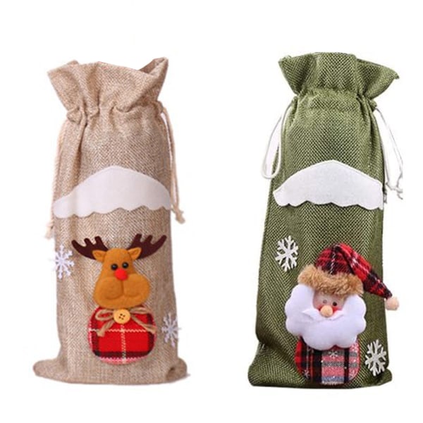 Christmas Wine Bottle Cover Bags, Christmas Party Xmas