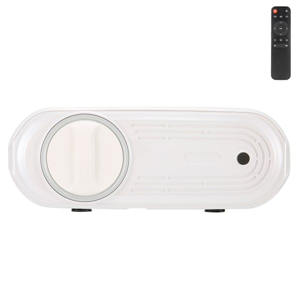 Filmprojektor Pärlvit U70 Hemprojektor Stödjer 1080P Uppspelning för Filmer Laptop TV Spänning 100‑240V UK-kontakt
