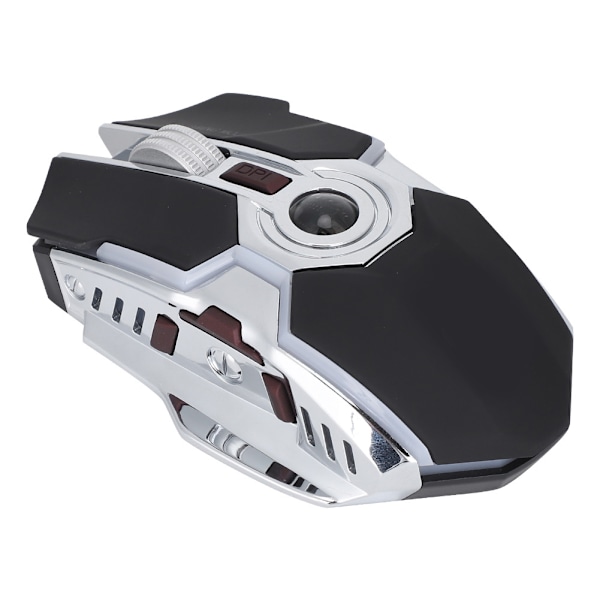 Trådlös Gamingmus Portabel 2.4GHz 1600DPI Tyst USB Optisk Laptop Desktop Datormus Svart