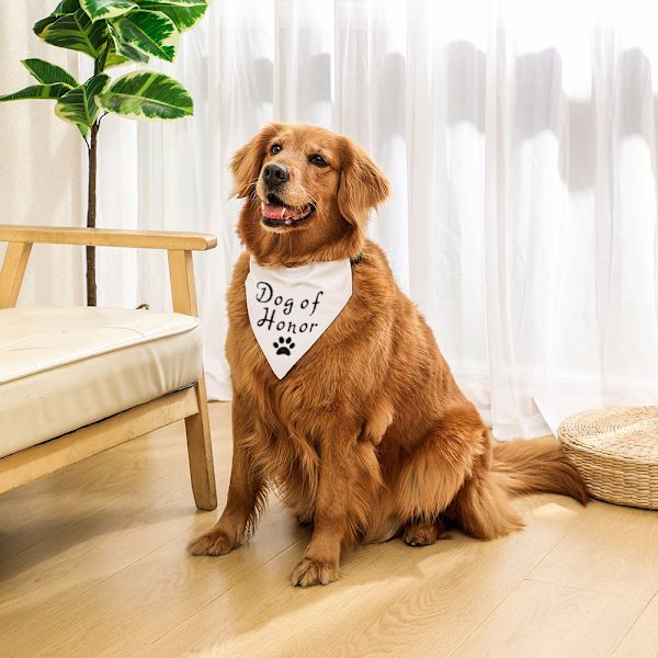 Wedding Dog Bandana, 2 Pack,  Dog Scarf, Engagement