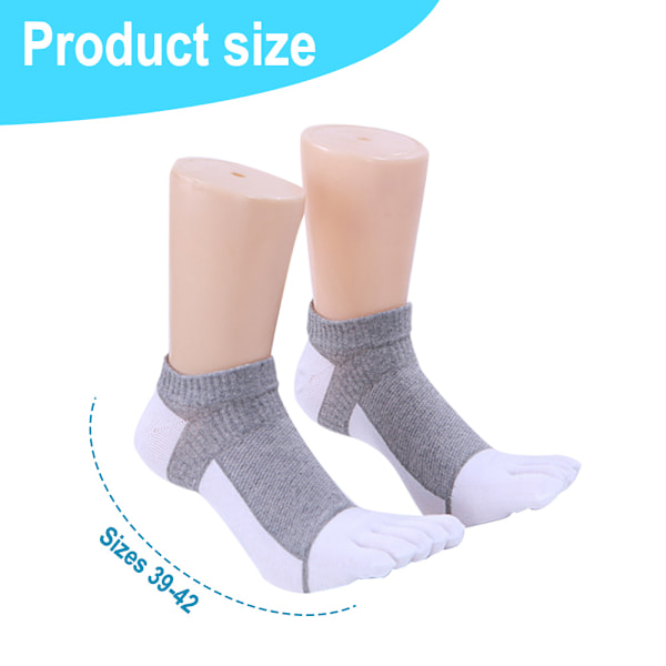 4 par bomullssockor Femfingersockor Herrstrumpor
