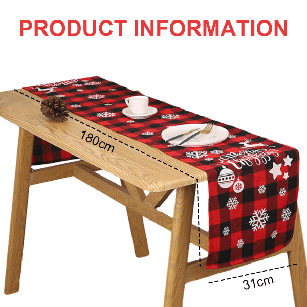 Christmas Table Runner Burlap Rustic Christmas Runner for Table