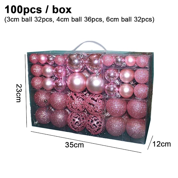 Christmas Ball Ornaments Set Xmas Tree Seasonal Decorations for
