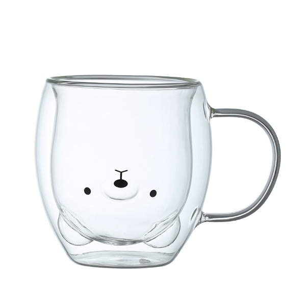 Söt tekopp björn te kaffekopp med handtag 250ml mjölk kopp